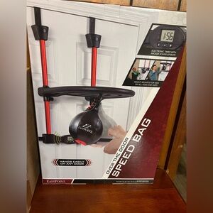 Red and Black Over-the-Door Speed Bag